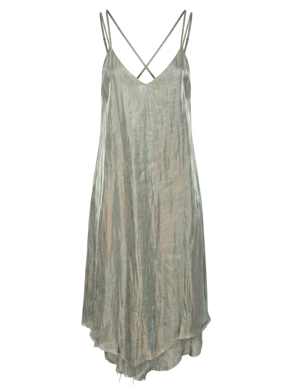 Beach Wedding Lightweight Silk Dress in "Pastel" Green Sz 2